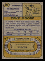1974 Topps #104 Zeke Moore Ex-Mint  ID: 485144