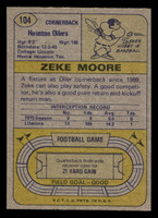 1974 Topps #104 Zeke Moore Near Mint 