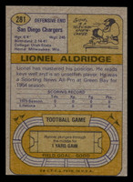 1974 Topps #281 Lionel Aldridge Ex-Mint  ID: 485649