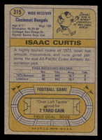 1974 Topps #315 Isaac Curtis Near Mint RC Rookie  ID: 485753