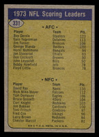 1974 Topps #331 Roy Gerela/David Ray 1973 Scoring Leaders Very Good  ID: 485791