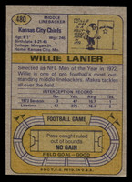 1974 Topps #480 Willie Lanier Near Mint  ID: 486212