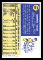 1970 Topps #115 Alex Johnson Near Mint+  ID: 486889