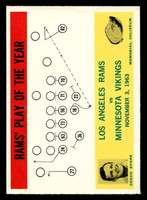 1964 Philadelphia #98 Harland Svare Rams Play of the Year Very Good  ID: 488564