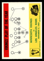 1964 Philadelphia #112 Norm Van Brocklin Vikings Play of the Year Near Mint 
