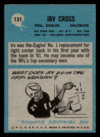 1964 Philadelphia #131 Irv Cross Near Mint RC Rookie  ID: 488627