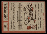 1962 Topps #152 John Brodie Very Good  ID: 489272