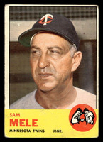 1963 Topps #531 Sam Mele MG Good 