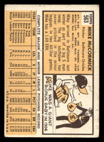 1963 Topps #563 Mike McCormick Very Good 