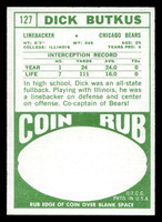 1968 Topps #127 Dick Butkus Near Mint  ID: 490530