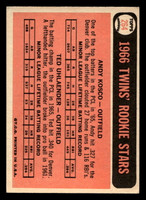 1966 Topps #264 Andy Kosco/Ted Uhlaender Twins Rookies Ex-Mint RC Rookie  ID: 492124