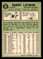 1967 Topps #28 Barry Latman Near Mint  ID: 492925