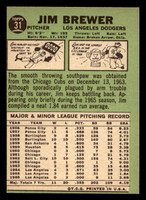 1967 Topps #31 Jim Brewer Ex-Mint  ID: 492931