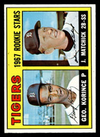 1967 Topps #72 George Korince/Tom Matchick Tigers Rookies UER Ex-Mint RC Rookie  ID: 493042