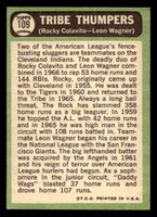 SOLD 493141 1967 Topps #109 Rocky Colavito/Leon Wagner Tribe Thumpers Ex-Mint 