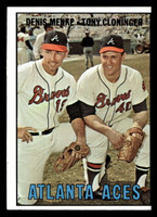 1967 Topps #396 Denis Menke/Tony Cloninger Atlanta Aces Ex-Mint 