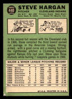 1967 Topps #440 Steve Hargan Very Good  ID: 493814