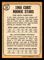 1968 Topps #258 Jose Arcia/Bill Schlesinger Near Mint RC Rookie  ID: 494292