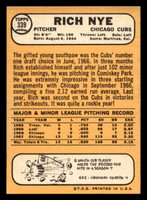 1968 Topps #339 Rich Nye Near Mint+  ID: 494417