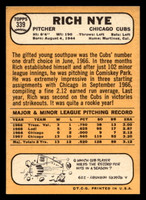 1968 Topps #339 Rich Nye Near Mint+  ID: 494418