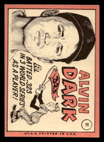 1969 Topps #91 Alvin Dark MG Ex-Mint  ID: 494960