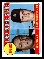 1969 Topps #324 Les Cain/Dave Campbell Tigers Rookies Near Mint RC Rookie  ID: 495374