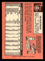 1969 Topps #386 Jim McGlothlin Ex-Mint Miscut 