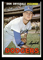 1967 Topps #55 Don Drysdale Ex-Mint Miscut 