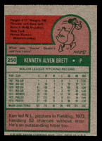 1975 Topps Mini #250 Ken Brett Excellent+ 