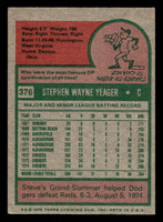 1975 Topps Mini #376 Steve Yeager Very Good 