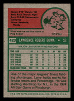 1975 Topps Mini #420 Larry Bowa AS Very Good 