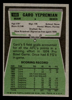 1975 Topps #140 Garo Yepremian Ex-Mint  ID: 497119