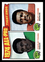 1975 Topps #207 Charley Young/Riley Odoms All-Pro Tight Ends Near Mint  ID: 497344