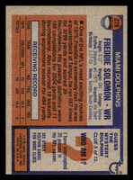 1976 Topps #278 Freddie Solomon Ex-Mint RC Rookie 