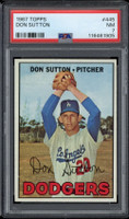 1967 Topps #445 Don Sutton Dodgers PSA 7 Near Mint