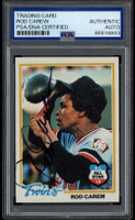 Rod Carew 1978 Topps #580 Twins PSA Signed Auto Slab