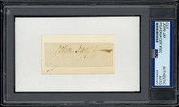 John Jay Cut Signature 1st Supreme Court Chief Justice PSA Signed Auto Slab