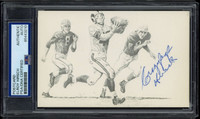 Elroy Hirsch Postcard Crazy Legs Rams PSA Signed Auto Slab