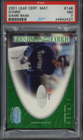 2001 Leaf Certified Materials Game Base 146 Ichiro Suzuki PSA 7 Near Mint RC