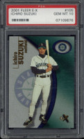 2001 Fleer E-X #105 Ichiro Suzuki Mariners PSA 10 Gem Mint RC /1999