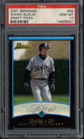 2001 Bowman Draft Picks #84 Ichiro Suzuki Mariners PSA 10 Gem Mint RC