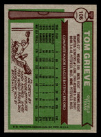 1976 Topps #106 Tom Grieve Ex-Mint 