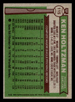 1976 Topps #115 Ken Holtzman Ex-Mint 