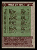 1976 Topps #236 Kansas City Royals/Whitey Herzog MG CL Near Mint  ID: 500990