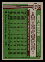 1976 Topps #255 Fritz Peterson Near Mint 