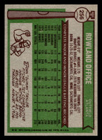 1976 Topps #256 Rowland Office Near Mint  ID: 501008