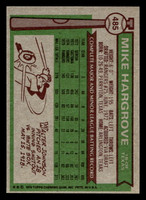 1976 Topps #485 Mike Hargrove Near Mint  ID: 501214