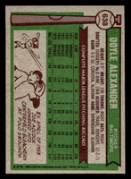 1976 Topps #638 Doyle Alexander Near Mint 