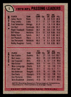 1977 Topps #1 James Harris/Ken Stabler 1976 Passing Leaders Ex-Mint  ID: 501381