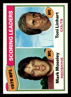 1977 Topps #4 Mark Moseley/Toni Linhart 1976 Scoring Leaders Near Mint  ID: 501397